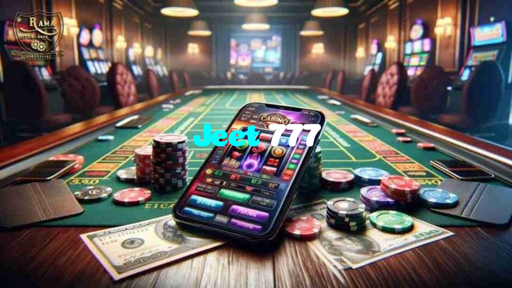 Jeet 777 casino presented on mobile device in Pakistan with slots and live games